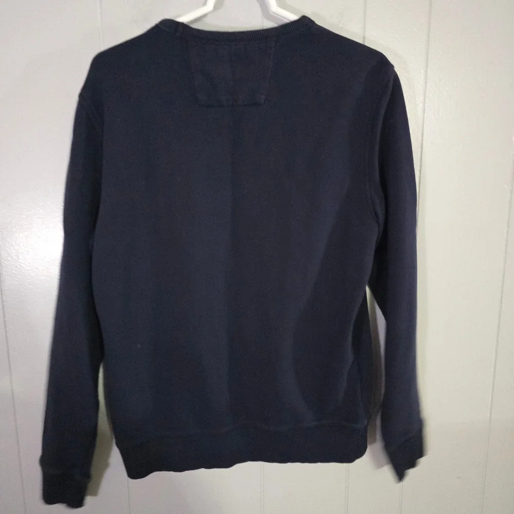 Banana Republic Sweatshirt Mens Medium Navy Blue Organic Cotton French‎ Terry